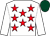 White, Red stars, White sleeves, Dark Green cap ()