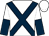 White, dark blue cross belts, halved sleeves (Mr Bill A Walker)