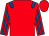 Red, royal blue epaulets, striped sleeves (The Hobb's Choice Partnership)