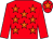 Red, orange stars, red sleeves, orange star on cap (T McGowan)