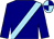 Navy blue, sky blue sash, quartered cap (T Hogan)
