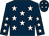 Dark blue, white stars (Mrs Stephanie Smith)