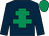 Dark blue, emerald green cross of lorraine, emerald green cap (Arrand & Tutty)