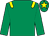 Emerald green, yellow epaulettes, emerald green cap, yellow star (P G Coffey)