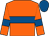 ORANGE, royal blue hoop & armlet, Royal Blue cap (Mrs A M O'Brien)