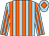 Light blue and orange stripes, light blue cap, orange diamond (M Tregoning & It's Better Than Fishin)