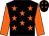 Black, orange stars, sleeves and stars on cap (Mr Thomas Thompson)