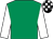 Emerald green, white sleeves, black & white check cap (J Michael Kelly)