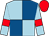 Light blue and royal blue (quartered), light blue sleeves, red armlets, red cap (The First Equus Syndicate)
