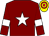 Maroon, white star & armlet, yellow & red hooped cap (Gigginstown House Stud)