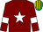 Maroon, white star & armlet, emerald green & yellow striped cap (Direct Bloodstock Ltd)