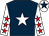 Dark blue, white star, white sleeves, red stars, white cap, dark blue star (Nicholls Family)