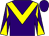 Purple, yellow chevron, diabolo on sleeves (Mr Joe Moran)