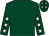 Dark green, white stars on sleeves, white stars on cap (Mrs Sonya Murphy)