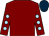 Maroon, light blue spots on sleeves, dark blue cap (Let It Rip Syndicate)