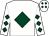 White, dark green diamond, diamonds on sleeves & cap (John Joseph Murphy)