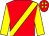 Red, yellow sash & sleeves, yellow spots on cap (Loughlin Bowe Jnr)