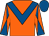Orange, royal blue chevron, diabolo on sleeves, royal blue cap (Twenty Times Two Syndicate)