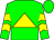 Green, yellow triangle, yellow chevrons on sleeves (Buckley, Jonathan B And Correa, Carol)