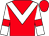Red, white chevron, white sleeves, red armlets (Principality Racing Partnership)