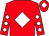 Red, white diamond, diamonds on sleeves, red cap, white diamond (Ms Shahazadi Fadhlullah)