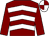 Maroon & white chevrons, maroon sleeves, qtd cap (T A Curran)