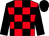 Red and black blocks, black sleeves, black cap (Valentin Garcia)