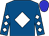 Royal blue, white diamond, white diamonds on sleeves, blue cap (Steven Zolotas)
