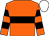 Orange, black hoop, hooped sleeves, white cap (Mrs Mary Sanderson)