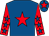 Royal blue, red star, red sleeves, royal blue stars, royal blue cap, red star (W G Reardon)