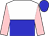 White and blue halved horizontally, pink sleeves, blue cap (Messrs M W Bass, N M Shirtliff & T F Smith)