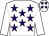 White body, purple stars, white arms, white cap, purple stars (P Lhoste/jl Chapsal)