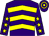 Purple, yellow chevrons, purple sleeves, yellow stars, hooped cap (Mr R Walsh)