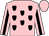 Pink, black hearts, black stripe on sleeves (Old School Thoroughbreds, Llc)