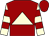 Burgundy, cream triangle, burgundy hoops on cream sleeves (Gunpowder Farms Llc)