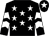 Black, white stars, chevrons on sleeves, black cap, white star (T C And A Winter & Partners)