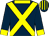Dark blue, yellow cross belts, collar and cuffs, striped cap (P A Deal & G Lowe)