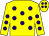 Dayglo yellow, purple spots (Messrs F H McGrath & A J Van Huyssteen)