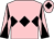 Pink, black triple diamond, diabolo on sleeves and diamond on cap (Dr Genevieve Davies)