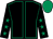 Black, emerald green seams, black sleeves, emerald green stars, emerald green cap (Ms S Snell And Mr S Dow)
