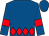 Royal blue, red diamond belt, red bars on slvs (Take A Shot Llc)