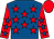 Royal blue, red stars, red sleeves, royal blue stars, red cap (Mr And Mrs J Baigent)