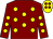 Maroon, yellow spots, yellow cap, maroon spots (Imej Racing)