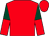 Red, dark green and red halved sleeves (Mr John Chatfeild-roberts)