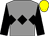 Grey, black triple diamond and sleeves, yellow cap (Mr J P Carrington & Partner)