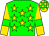 Green, gold stars, green armlet on gold sleeves, gold & green checked cap (Simon Wong)