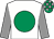 White, emerald green disc, grey sleeves, emerald green & grey check cap (Mrs Paula McGurk & Samuel Downey & James Marley)