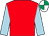 Red, light blue sleeves, emerald green & white quartered cap (Brian W Dougan)