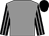 Grey, black and grey striped sleeves, black cap (Mr Alan Gray)
