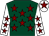 Dark green, maroon stars, white sleeves, maroon stars, white cap, maroon star (Is Feidhir Linn Aris Syndicate)